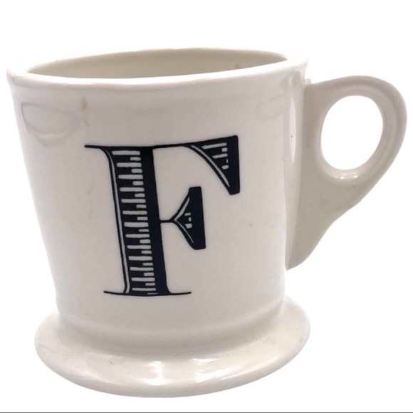 ANTHROPOLOGIE MONOGRAM Coffee mug F - Picture 1 of 11